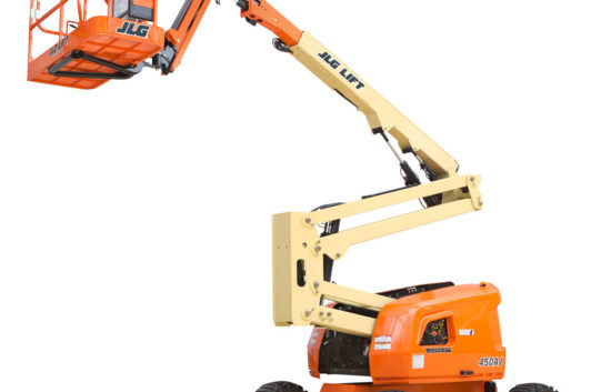 jlg boom lift stock photo